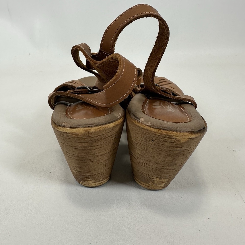 Spring Step Women's Wedge Sandal beige leather 9 / 40 slingback - Picture 4 of 8
